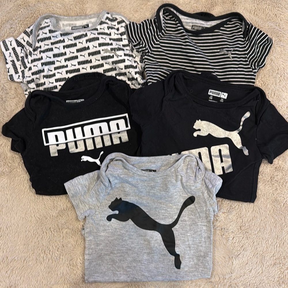 5 x PUMA 12M bodysuits